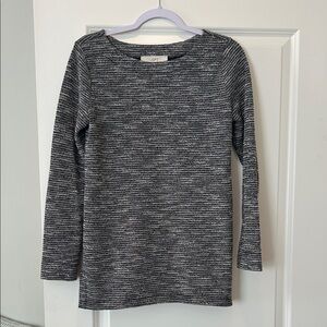 LOFT black and white tweed style top, tunic length